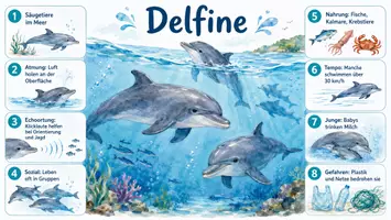 Vorschau - Arbeitsblätter - Arbeitsblatt zum Thema "Delfine" + Onlineübung & MP3 + Infografik - Seite 2