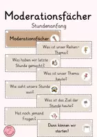 Vorschau - Aufgabenkarten - Moderationsfächer zum Stundenanfang in 10 Farben - Deckblatt