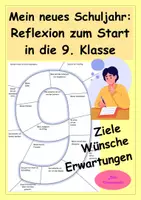 Vorschau - Arbeitsblätter - Mein neues Schuljahr - Klasse 9 - Ziele, Erwartungen, Wünsche, Reflexion - Deckblatt