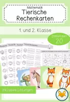 Vorschau - Arbeitsblätter - Tierische Rechenkarten im ZR 20 - Addition, Subtraktion, Ergänzungen - Deckblatt