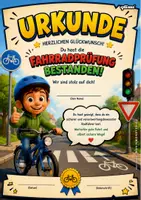 Vorschau - Unterrichtsreihen - FAHRRADPRÜFUNG URKUNDEN PAKET - SACHUNTERRICHT SACHKUNDE - GRUNDSCHULE - qlixu - Seite 1