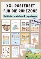 Vorschau - Fördermaterial/Inklusion - Poster-Set Ruhezone, Entspannungsecke | Emotionsregulation & sozial-emotionales Lernen | Gefühlsthermometer, Gefühle, Achtsamkeit & Entspannung - Deckblatt