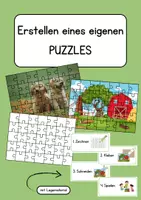 Vorschau - Arbeitsblätter - Erstellen eines eigenen PUZZLES - Deckblatt