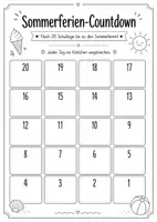 Vorschau - Arbeitsblätter - Sommerferien Countdown für Grundschule & Sek I – 6 kreative Vorlagen zum Abhaken, Abreißen & Ausmalen zum Schuljahresende - Seite 3