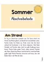 Vorschau - Aufgabenkarten - SOMMER - Abschreibetexte mit Aufgaben - Seite 2