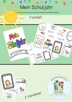 Vorschau - Arbeitsblätter - Mein Schuljahr / Faltheft / Ferien / Erinnerung / Schuljahresende - Deckblatt