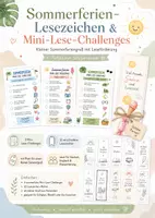 Vorschau - Spiele - Sommerferien-Lesezeichen & Mini-Lese-Challenges – kleiner Feriengruß mit Geschenk zum Schuljahresende - Deckblatt