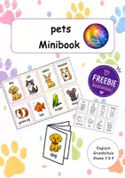 Vorschau - Arbeitsblätter - pets - Minibook mit 8 Haustieren inklusive Faltanleitung - Deckblatt