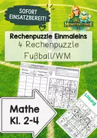 Vorschau - Arbeitsblätter - Rechenpuzzle Einmaleins: Fußball / WM - Deckblatt