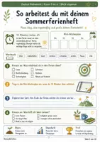 Vorschau - Arbeitsblätter - Mein Sommerferienheft Deutsch Mathe und Rätsel - Seite 1