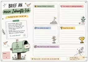 Vorschau - Arbeitsblätter - 🌟 Brief an mein Zukunfts-Ich – Reflexion zum Schuljahresende & Ziele für das neue Schuljahr | Grundschule - Seite 1