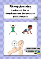 Vorschau - Arbeitsblätter - Laufzettel zur Pulskontrolle (Zirkeltraining/Fitness) - Deckblatt