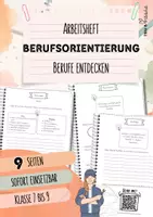 Vorschau - Arbeitsblätter - Einstieg in die Berufsorientierung | Eigene Interessen und Berufe entdecken | Arbeitsheft | 9 Seiten | Klasse 7 bis 9 - Deckblatt