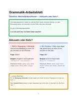 Vorschau - Stundenentwürfe - DAF/DAZ Grammatik A2–B – Wechselpräpositionen | Akkusativ oder Dativ? | Arbeitsblätter inkl. Lösungen - Seite 1