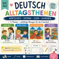 Vorschau - Arbeitsblätter - DaZ Alltagsthemen: Schule, Arzt, Spielplatz & Einkaufen - Deckblatt