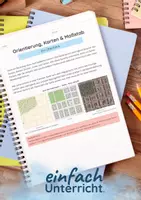 Vorschau - Arbeitsblätter - Orientierung, Karten & Maßstab — Ein Überblick - Deckblatt