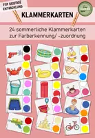 Vorschau - Fördermaterial/Inklusion - Klammerkarten "Sommer" zur Farberkennung - Deckblatt
