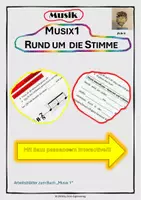 Vorschau - Stationenlernen - Arbeitsblatt zu "Musix1": Musik - Wissenswertes rund um deine Stimme! - Deckblatt