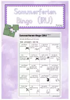 Vorschau - Arbeitsblätter - Sommerferien Bingo IRU - Deckblatt