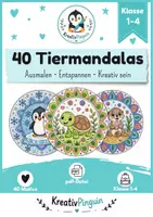 Vorschau - Arbeitsblätter - 40 Tiermandalas – Kreative Auszeit für die Grundschule - Kunst ohne Vorbereitung Klasse 1-4 - Deckblatt