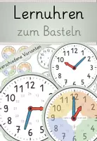 Vorschau - Spiele - Uhr basteln, Lernuhr selbst erstellen, verschiedene Varianten - Deckblatt