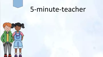 Vorschau - Präsentationen/Tafelbilder - 5-minute-teacher- English/ teacher assistant - Deckblatt