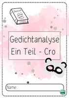 Vorschau - Arbeitsblätter - Arbeitsheft Gedichtanalyse: Cro Ein Teil - Seite 1