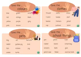 Vorschau - Spiele - Warm-up Kärtchen für deinen Englischunterricht: Give me 5! - Seite 1