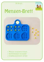 Vorschau - Fördermaterial/Inklusion - 3D Mengenbrett – Mengen legen & verstehen - Deckblatt