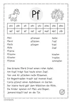 Vorschau - Arbeitsblätter - Pf pf/ß Buchstabenplakat+Lesezettel - Seite 2