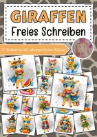 Vorschau - Bildkarten - Giraffenklasse freies Schreiben Klassentier Giraffe - Deckblatt