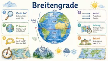 Vorschau - Arbeitsblätter - Arbeitsblätter "Breitengrad" + Lösung & MP3 + Infografik - Seite 3