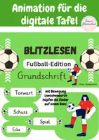Vorschau - Präsentationen/Tafelbilder - Grundschrift Blitzlesen Fußball mit Bewegung - Deckblatt