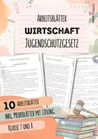 Vorschau - Arbeitsblätter - Das Jugendschutzgesetz | 10 Arbeitsblätter | inkl. Merkblätter mit Lösung | Klasse 7 und 8 | Mittelschule - Deckblatt