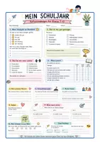 Vorschau - Arbeitsblätter - Rückblick Schuljahr - Deckblatt