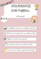 Vorschau - Stundenentwürfe - Stolpersätze zur Fußball WM - Deckblatt
