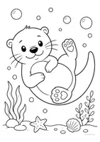 Vorschau - Arbeitsblätter - Otterklasse Ausmalbilder II - Seite 2