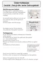 Vorschau - Stundenentwürfe - Kreative Gedichtwerkstat zum Gedicht "Das große kecke Zeitungsblatt" von Josef Guggenmoos - Seite 2