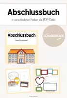 Vorschau - Mal- und Bastelvorlagen - Abschlussbuch - Deckblatt