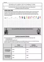 Vorschau - Arbeitsblätter - Kombinatorik – Arbeitsblatt zu Zählprinzip, Variation und Kombination - Seite 1