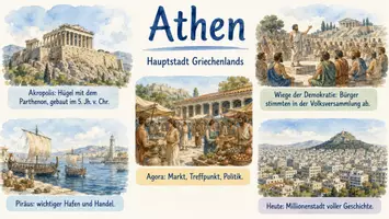 Vorschau - Arbeitsblätter - Arbeitsblatt zum Thema "Athen" + Onlineübung & MP3 + Infografik - Seite 2