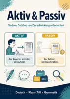 Vorschau - Arbeitsblätter - Aktiv & Passiv verstehen, bilden und anwenden - Deckblatt