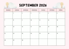 Voorbeeld - Maandkalender - Luchtballonnen (2026-2027) - Voorblad