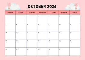 Voorbeeld - Maandkalender - Luchtballonnen (2026-2027) - Pagina 2