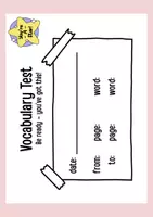 Vorschau - Poster - Vocabulary Test – Klassenposter zur Testankündigung - Deckblatt
