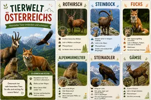 Vorschau - Arbeitsblätter - Österreichische Tierwelt - Kartenspiel - Seite 1