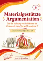 Vorschau - Stundenentwürfe - Texte verfassen: Materialgestützte Argumentation - Tiere im Zirkus und Zoo - Deckblatt