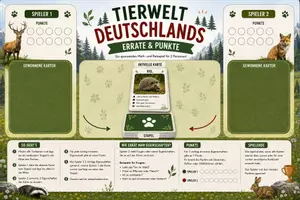 Vorschau - Arbeitsblätter - Tierwelt Deutschlands - Kartenspiel - Seite 1