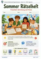 Vorschau - Arbeitsblätter - Sommer Rätselheft Klasse 5–6 - Deckblatt