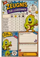 Vorschau - Mal- und Bastelvorlagen - MUSIKMONSTER LEHRERZEUGNIS - GRUNDSCHULE - qlixu - Seite 1